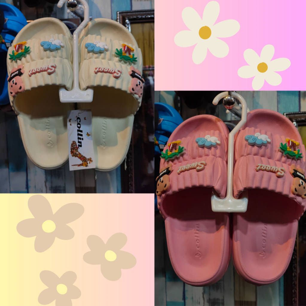 Belta Gallery Sandal Anak Wanita Model Selop Bahan Karet Kekinian Trendy