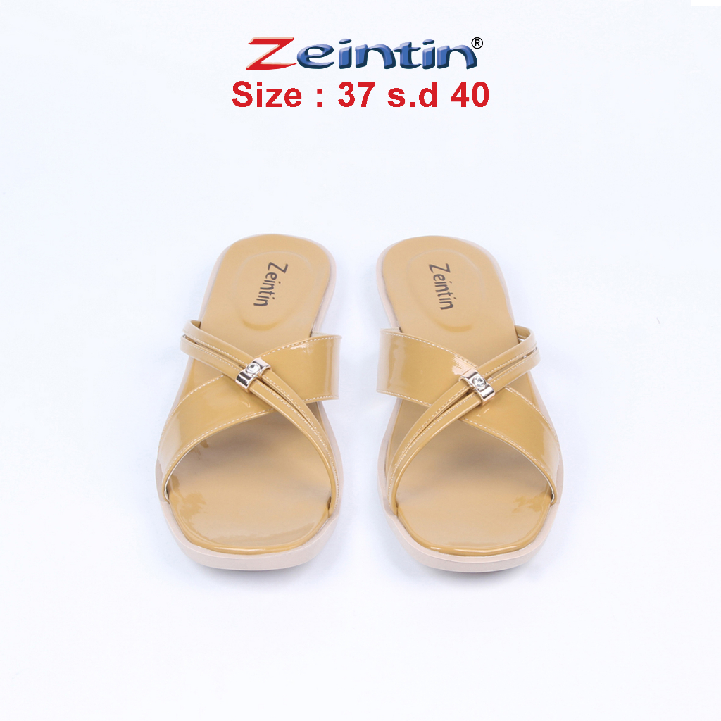 Zeintin - Sandal Wanita Bahan Kulit Sintetis Sandal Taplek Wanita Kekinian Orginal Zeintin SS