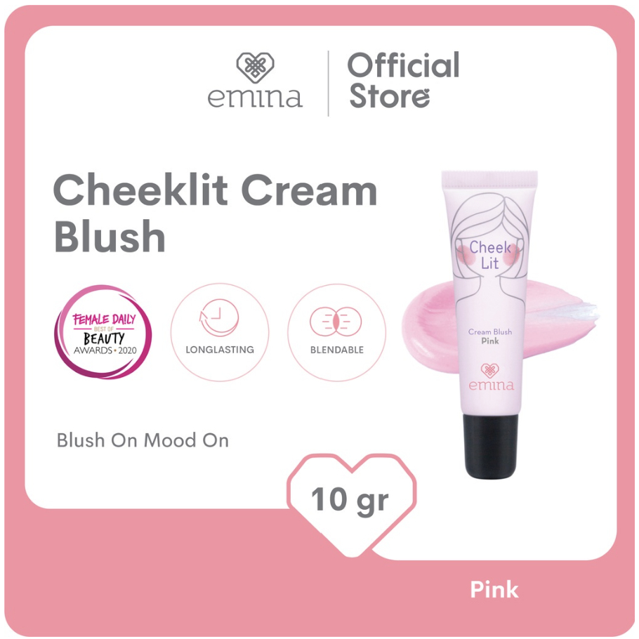 Emina Cheek Lit Cream Blush 10 mL - Blush On Cream Tahan Lama