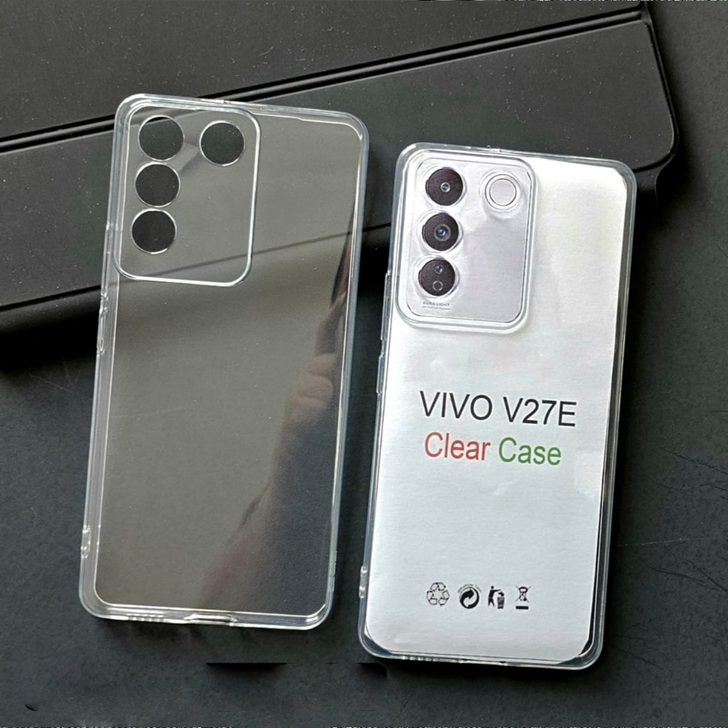 Case Vivo V27E Casing Clear HD KETEBALAN 2MM BENING TRANSPARAN TPU Premium Softcase