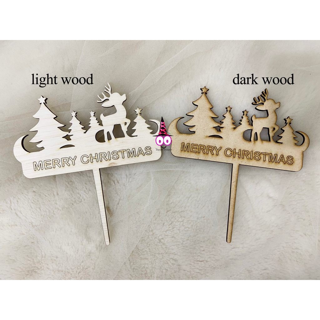 Custom Cake Topper Kayu Hiasan Kue Tulisan Kayu  Custom Cantik