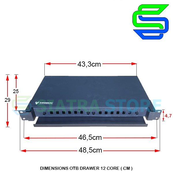 Fiber Optic OTB 12 Core SC | 1U Drawer ODF OTB 12 Core Kosong