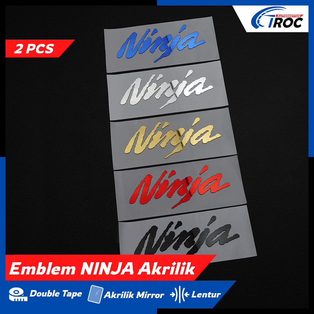 2PCS STIKER TIMBUL NINJA 150 R EMBLEM NINJA 150 R LOGO TIMBUL NINJA KAWASAKI STIKER TIMBUL 3D LOGO N