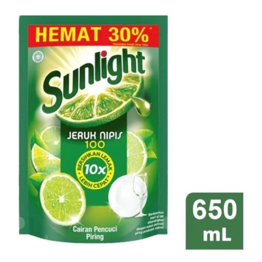 SUNLIGHT  650ml Sabun Cuci Piring Refill Pouch