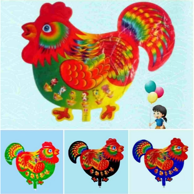 

1pack / 50biji Ayam Jago (BALON GAS/FOIL/TERBANG/KARAKTER )