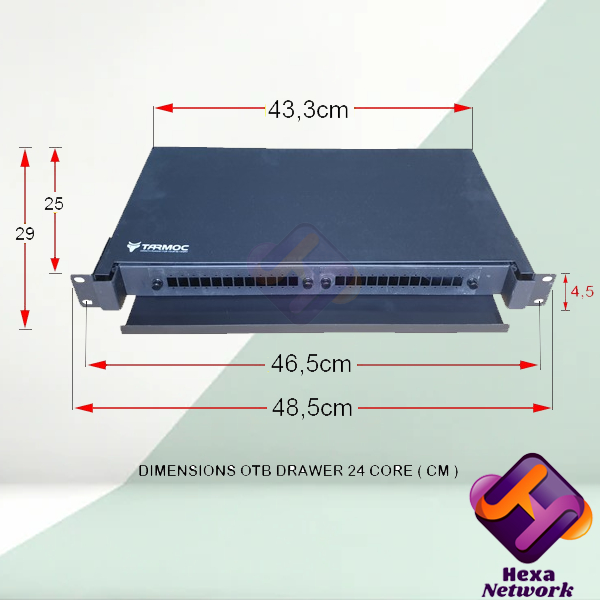 Fiber Optic OTB 24 Core SC | 1U Drawer ODF OTB 24 Core Kosong