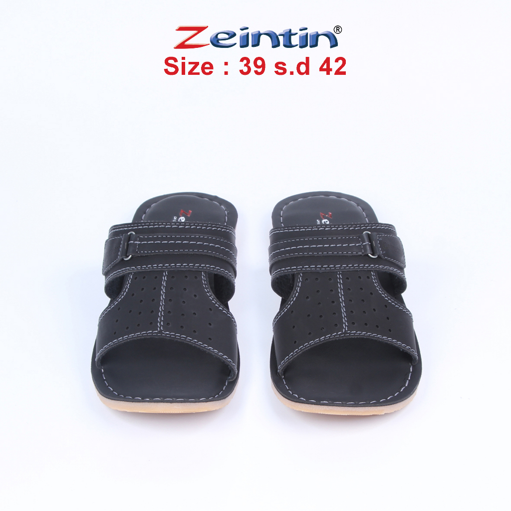 Zeintin - Sandal Kulit Sintetis Pria Original Sendal Pria Casual Slop Terbaru Pria Kekinian Sandal Pria Sandal Cowok AM