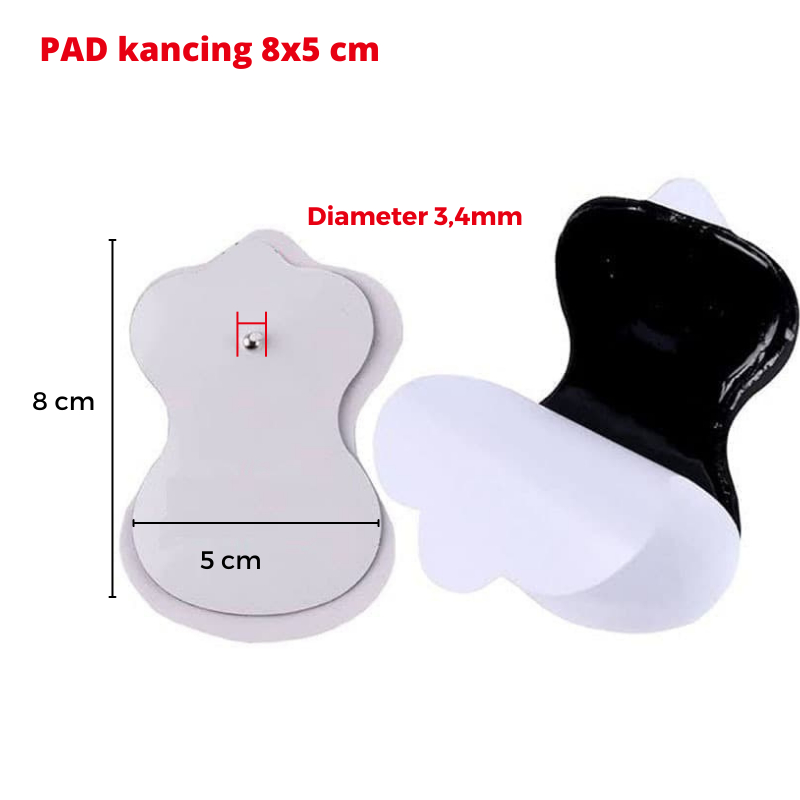 Isi 2 pcs Pad Tens 1 Pasang (8cmx5cm ) Alat Kesehatan Terapi Digital Pijat Tensi Massager Tubuh