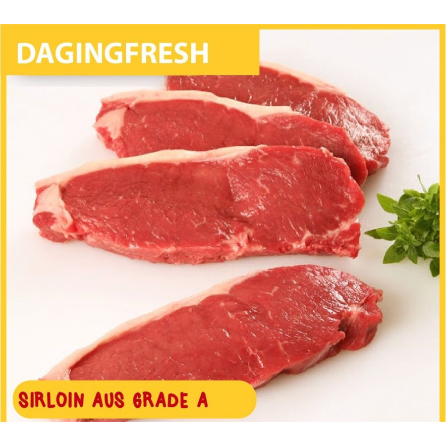 

Daging Sapi Sirloin BEEF STEAK 1Kg / STRIPLOIN AUS GRADE A