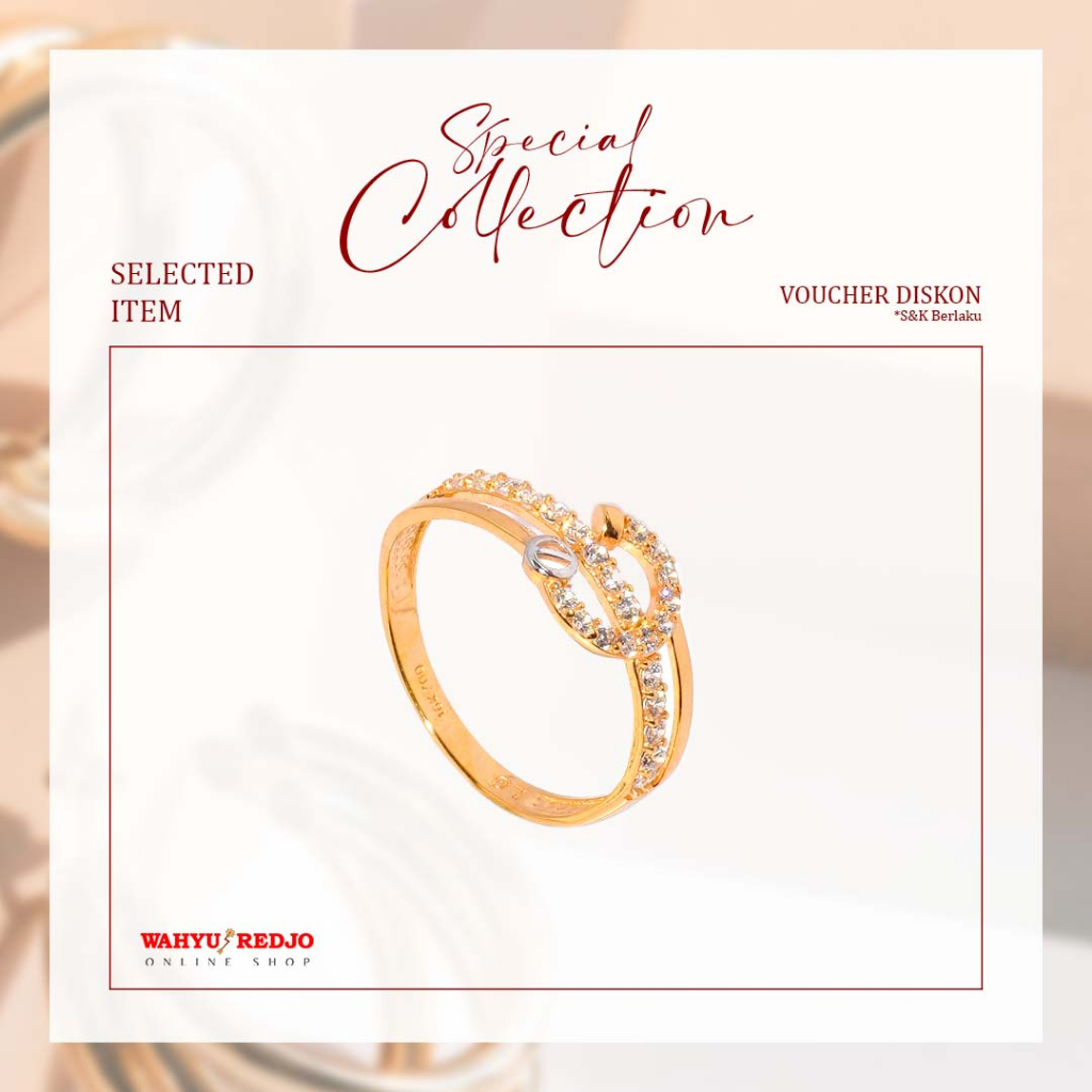 CINCIN EMAS 16K PERHIASAN AKSESORIS WANITA EMAS WAHYU REDJO CC04ME23 3NOPADM