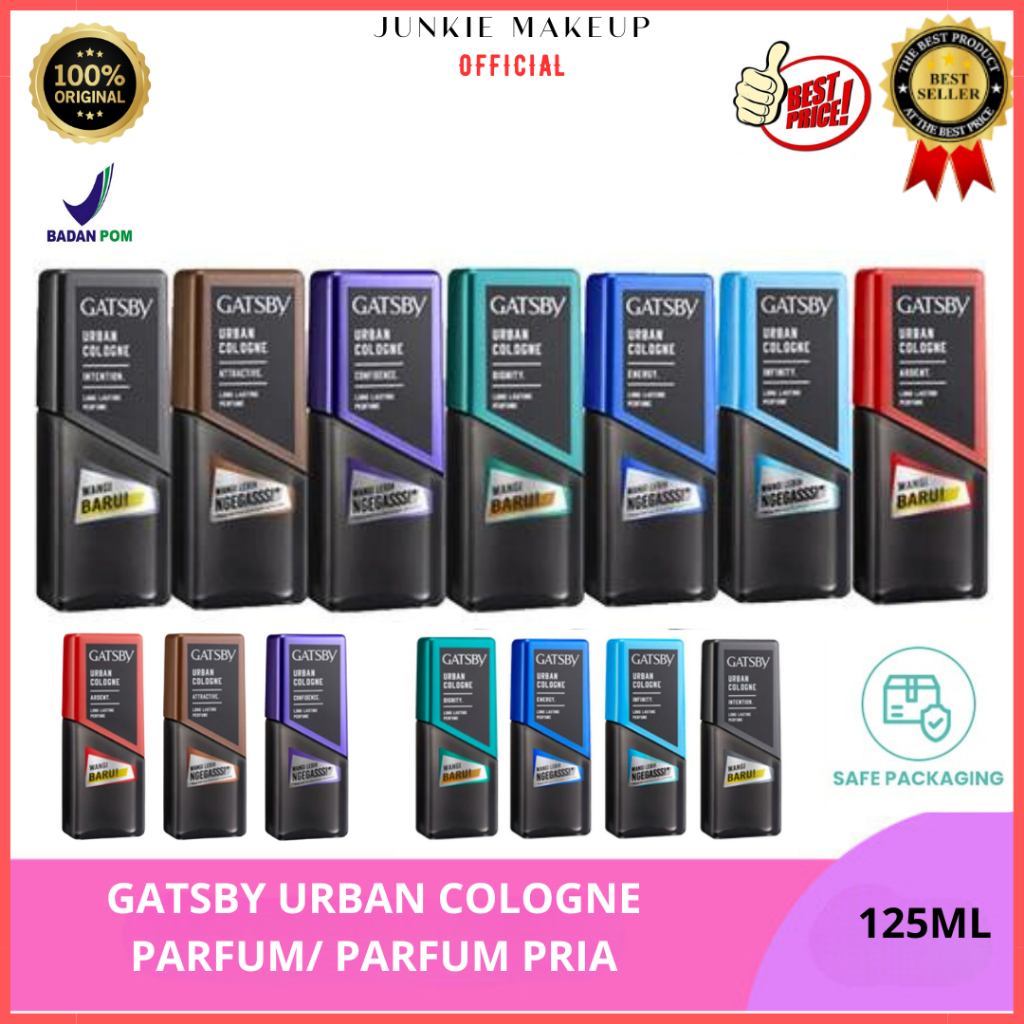 Gatsby Parfum Urban Cologne 150ML ORIGINAL & BPOM/ Gatsby Urban Cologne Energy Intention Ardent Dign