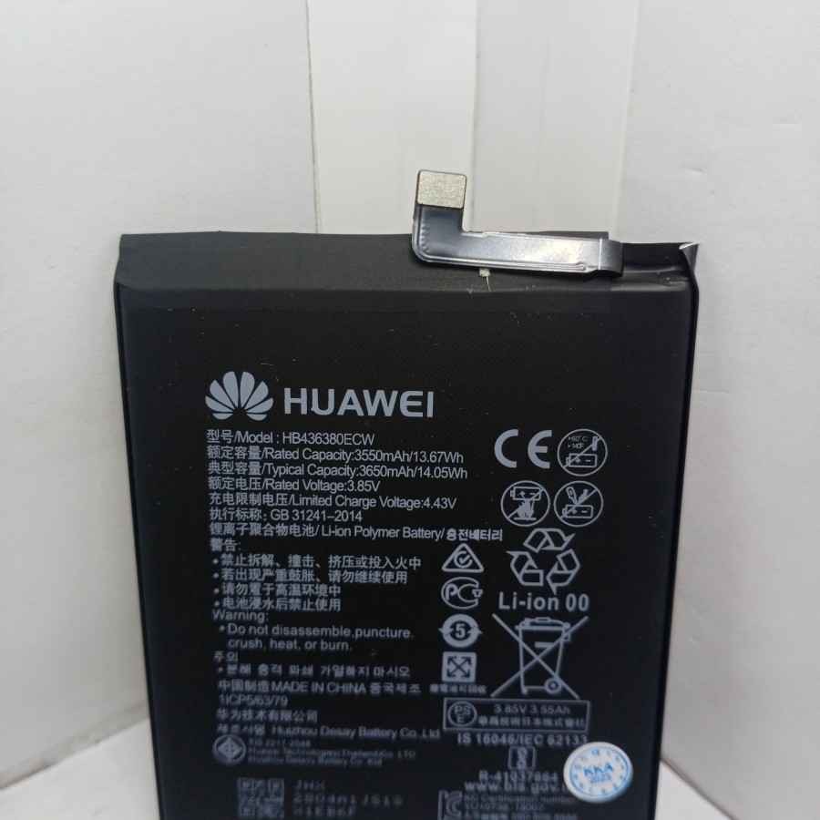 baterai batere hb436380Huawei P30 Nova 2 P20 Honor 10 Mate 10 P8 Lite baterai batere battery hb436380ecw P30 ele-al00 ele-10 honor 20 mah 3500 gransi 1bln Huawei P30 Nova 2 P20 Honor 10 Mate 10 P8 Lite HB436380ECW (3650mAh)