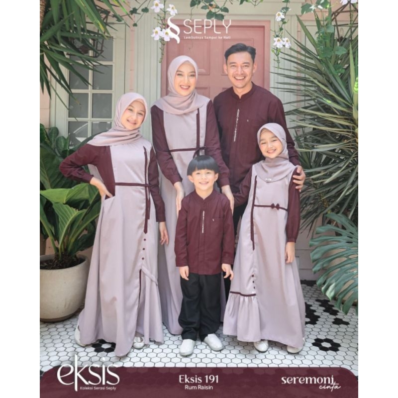 SARIMBIT EKSIS SEPLY//SARIMBIT FAMILY//EKSIS 191 RUM RAISIN//GAMIS LEBARAN//FASHION MUSLIMAH//GAMIS 