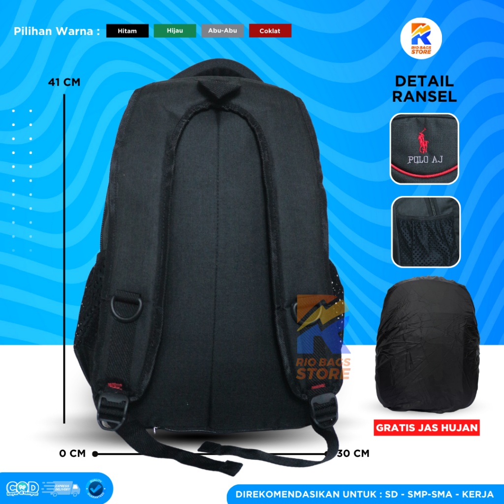 TAS SEKOLAH POLO ANAK SD-SMP-SMA / TAS KERJA POLO UNISEX