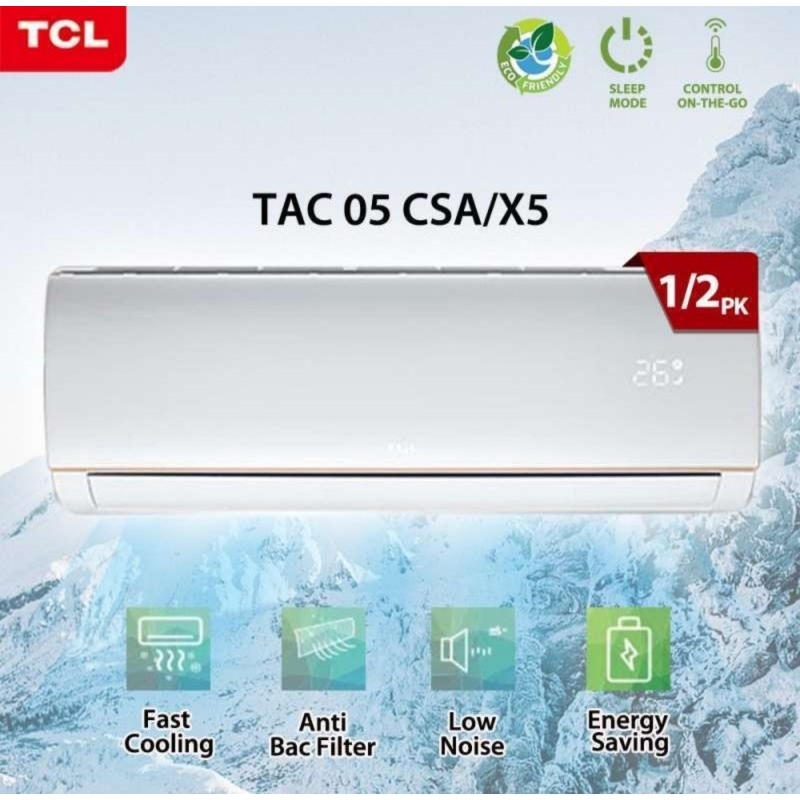 TCL AC 1/2 PK TAC-05CSD/XS  330 Watt JABODETABEK KARAWANG PURWAKARTA