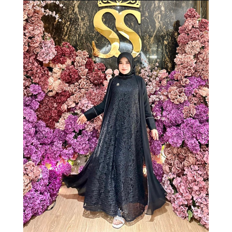 dress brukat outer shella saukia