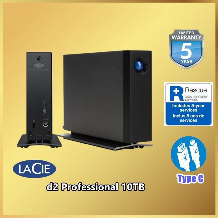 LaCie 10TB d2 Professional USB 3.1 Type-C External HDD STHA10000800