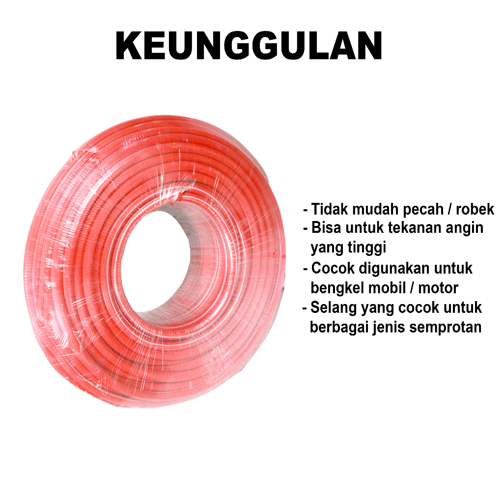 SELANG KOMPRESSOR UDARA 50 METER / SELANG KOMPRESSOR TEBAL HIGH PRESSURE