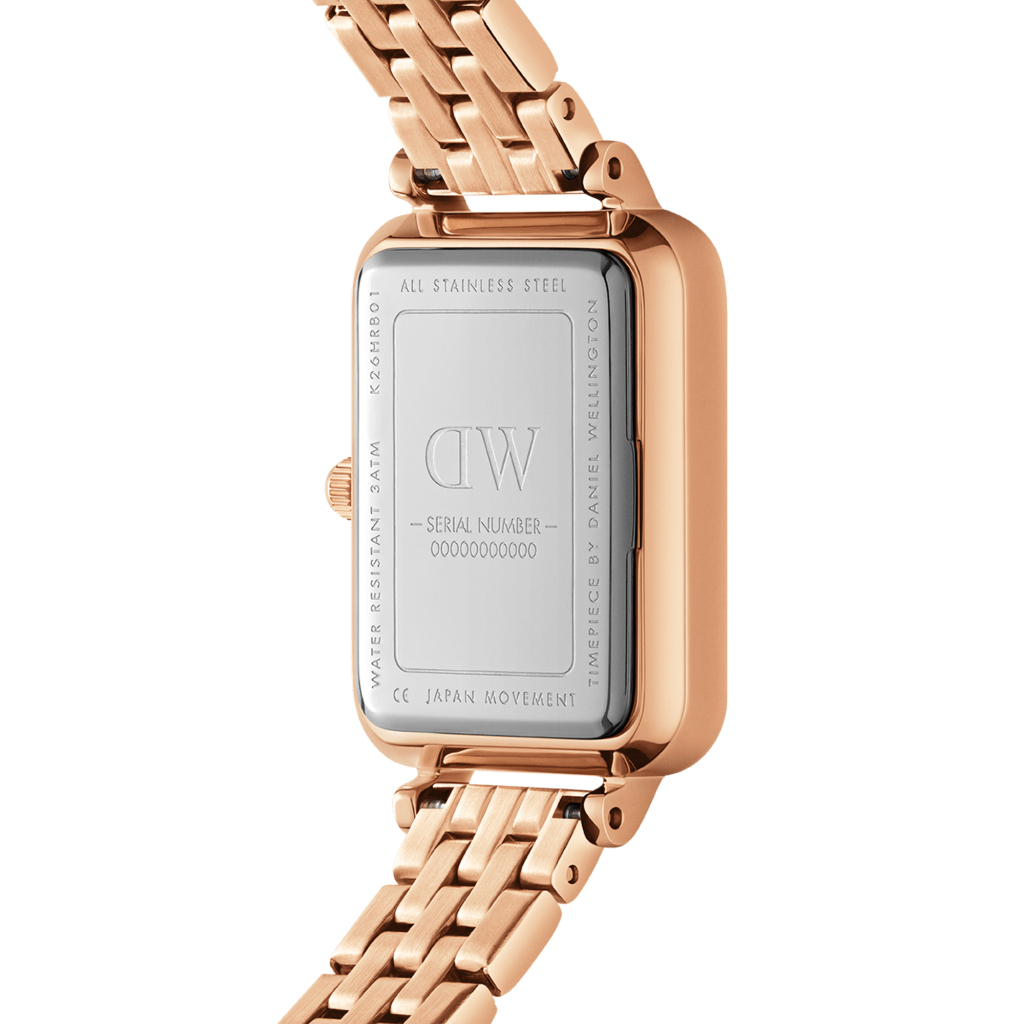 (Original 100% - Garansi 2 Thn) Jam Tangan Daniel Wellington Original Wanita Quadro Pressed 5 Link Free Box  Dan Kartu Ucapan / Jam Tangan DW Original