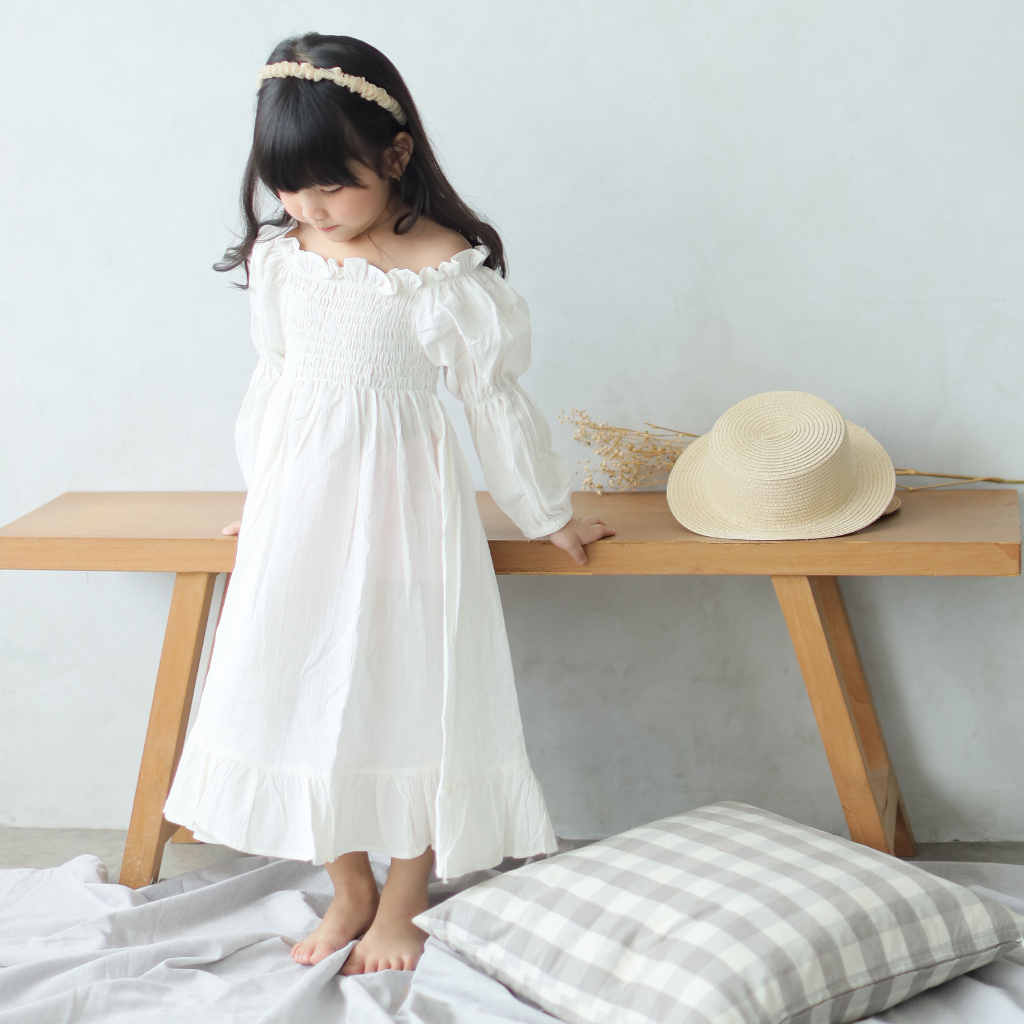 KIDDIEPODS - Zoya Midi Dress / Dress anak perempuan / Terusan Anak perempuan 1-10 tahun