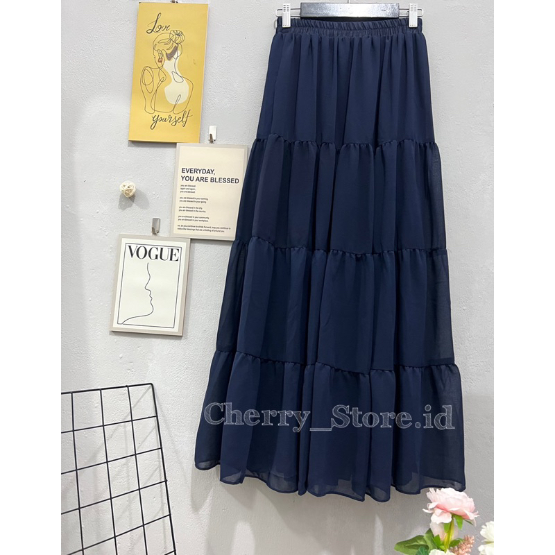 NEW skirt ceruty korean style | rok wanita beraksen 4 susun | rok panjang wanita premium