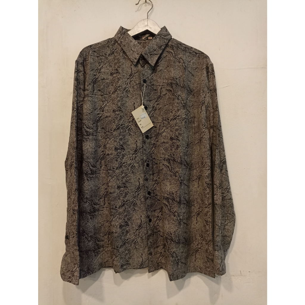 Baju Kemeja Pria Dewasa Lengan Panjang GF Abu