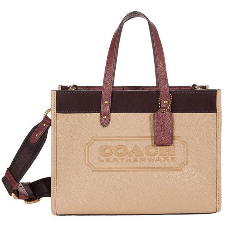 Coach Field Tote 30 InColorblock With Coach Badge (C 6035)