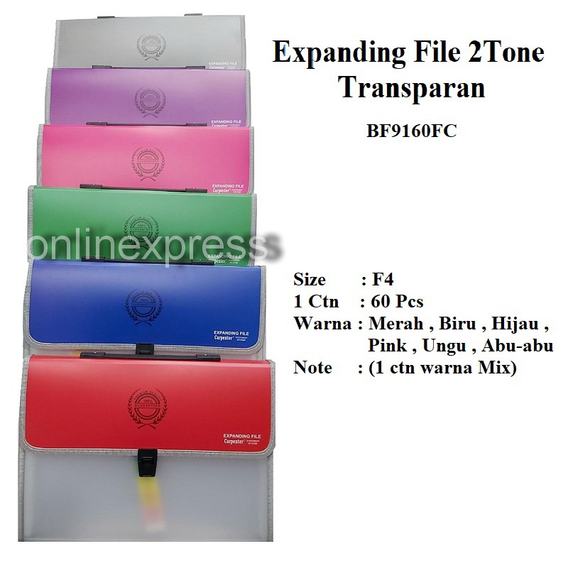 

Expanding File / Map Plastik / Clear Holder F4 9160