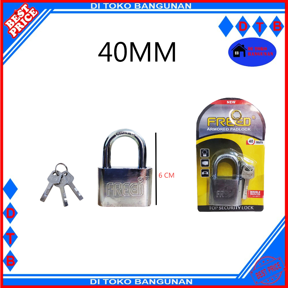 Gembok Nekel Freed - Gembok Pintu 30 40 50 60MM Pendek - Gembok Pagar