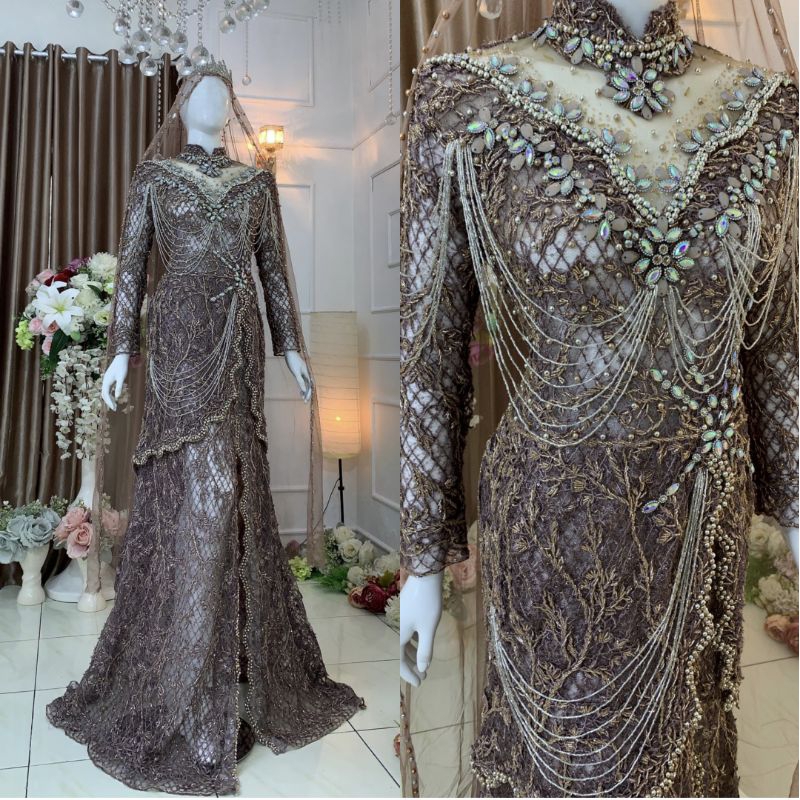 SALE KEBAYA AKAD FULL PAYET //KEBAYA PENGANTIN BEREKOR//KEBAYA//GAUN