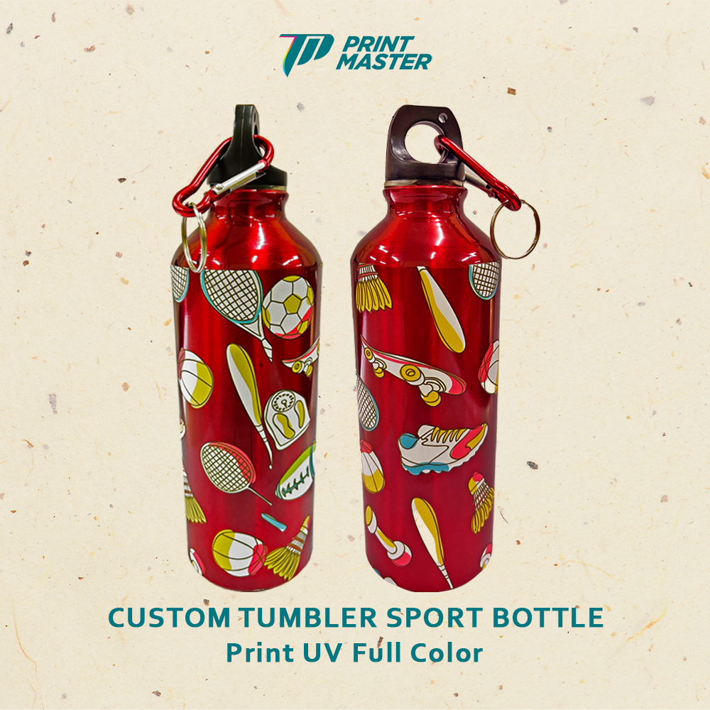 Custom Tumbler Sport Bottle Souvenir/Promosi Print UV Full Color