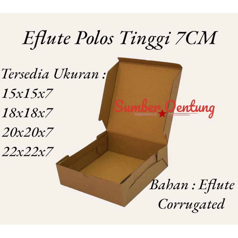 

DUS EFLUTE TEBAL POLOS TINGGI 7CM SOUVENIR KARTON BOX KOTAK HAMPERS KUE