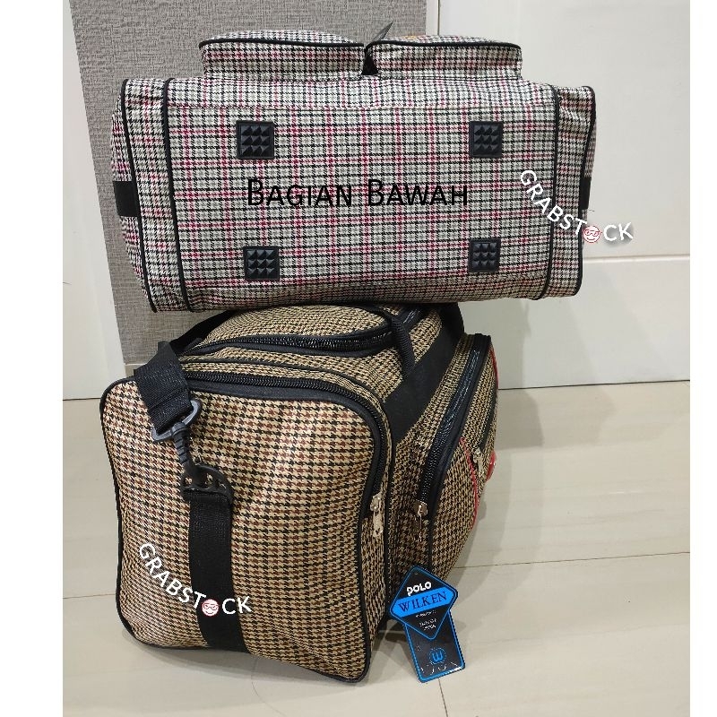 Tas Pakaian Kotak-kotak Travel Bag