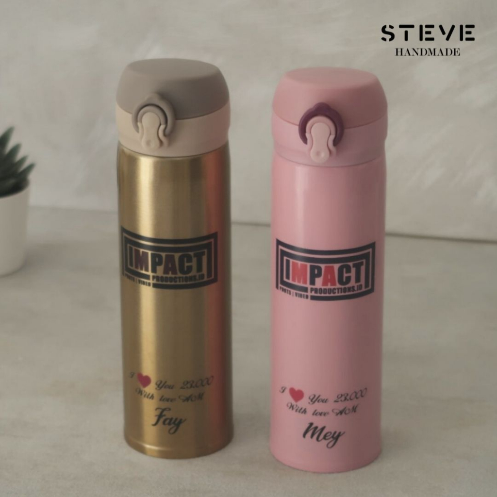 Botol minum stainless termos vacuum tumbler travel mug TM0308 Gold