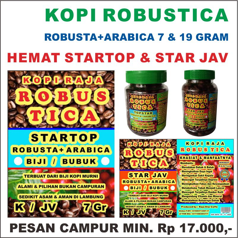 

KOPI RAJA ROBUSTICA STARTOP HEMAT KOPI ROBUSTA + ARABICA TER BUAT DARI BIJI KOPI MURNI ALAMI & PILIHAN BUKAN CAMPURAN KOPI ROBUSTICA STARTOP STAR JAV STAR BOS ABC TORA BICA ENERGEN LUWAK WITH COFFE GOOD DAY KAPAL API ANNUR KARANGAYU TOKO 657 ROBUSTIKA