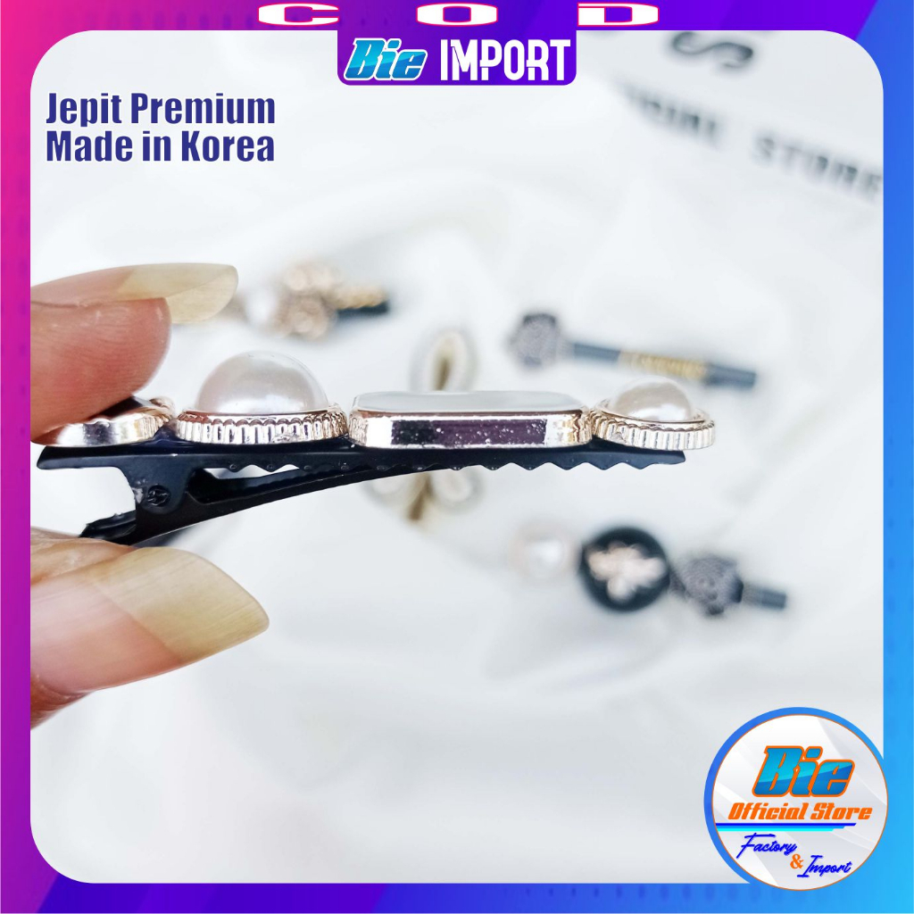 Jepit Rambut Made in Korea Diamond Mutiara Premium Impor Best Seller