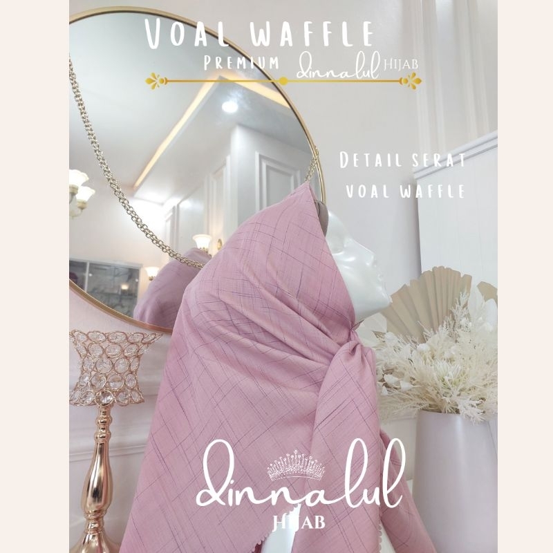 Voal WAFFLE Premium Lasercut by dinnalulhijab^FREE POUCH