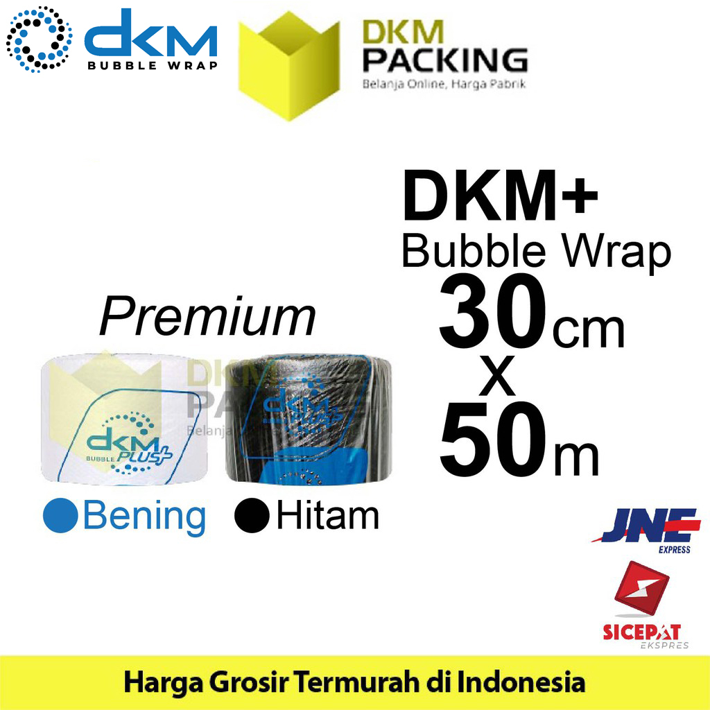 

KARGO Plastik Bubble Wrap 30cm x 50m DKM PLUS PREMIUM TERMURAH EKSPEDISI / ROLL