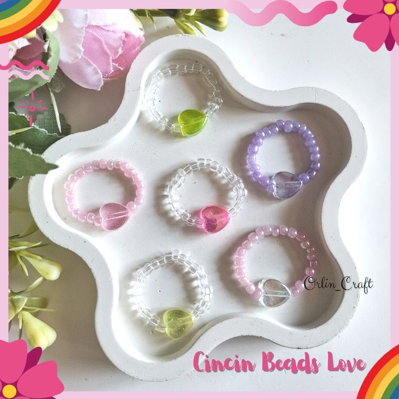 Cincin Beads Love Cincin Beads Cincin Love Cincin Manik Cincin Lucu