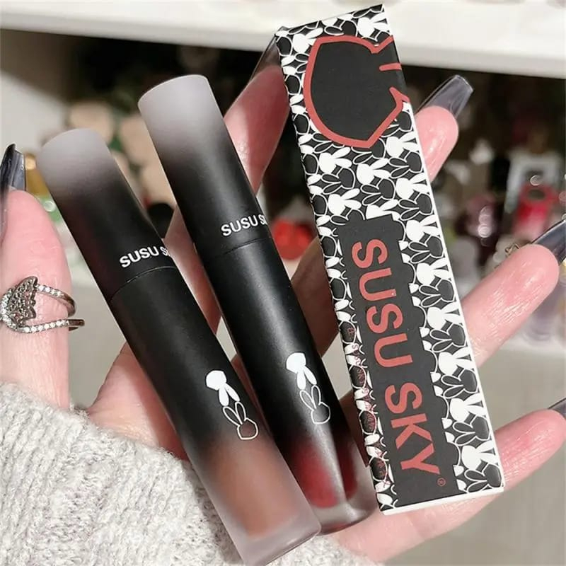 DARK SERRIES LIPSTICK CAPPUVINI MATTE LIP GLAZE LIPSTIK WARNA GELAP COKLAT COFFEE LIP GLOSS WATERPROOF