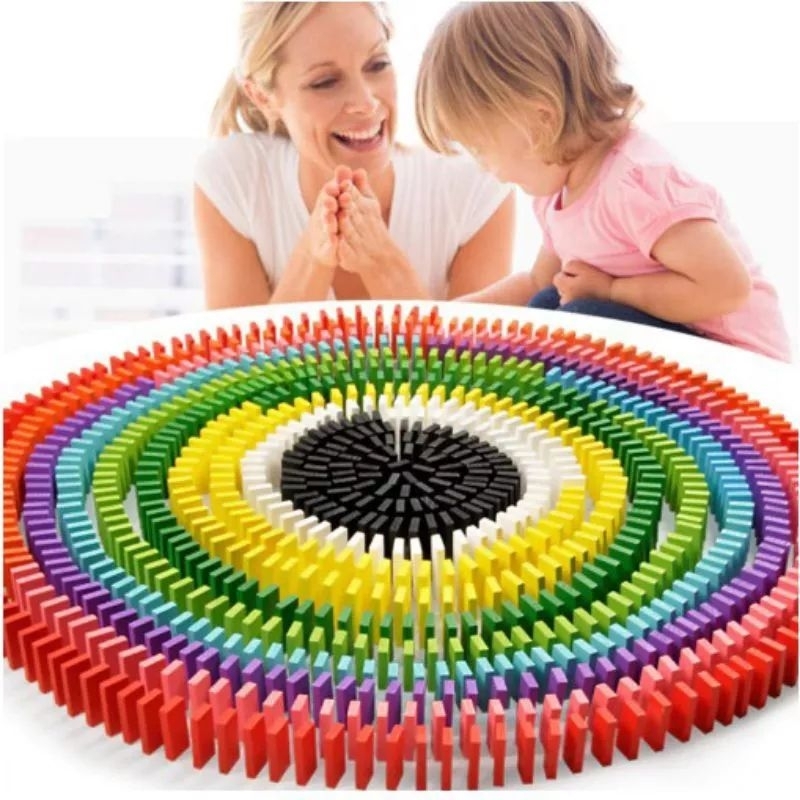 JOFESTORE88 X FerenHongXia BALOK DOMINO ISI 120 PCS MAINAN EDUKASI BALOK  MAINAN ANAK WARNA WARNI