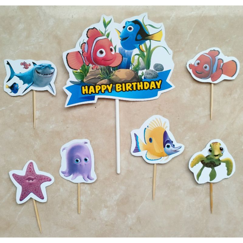 cake topper hiasan kue ulang tahun karakter Finding Nemo