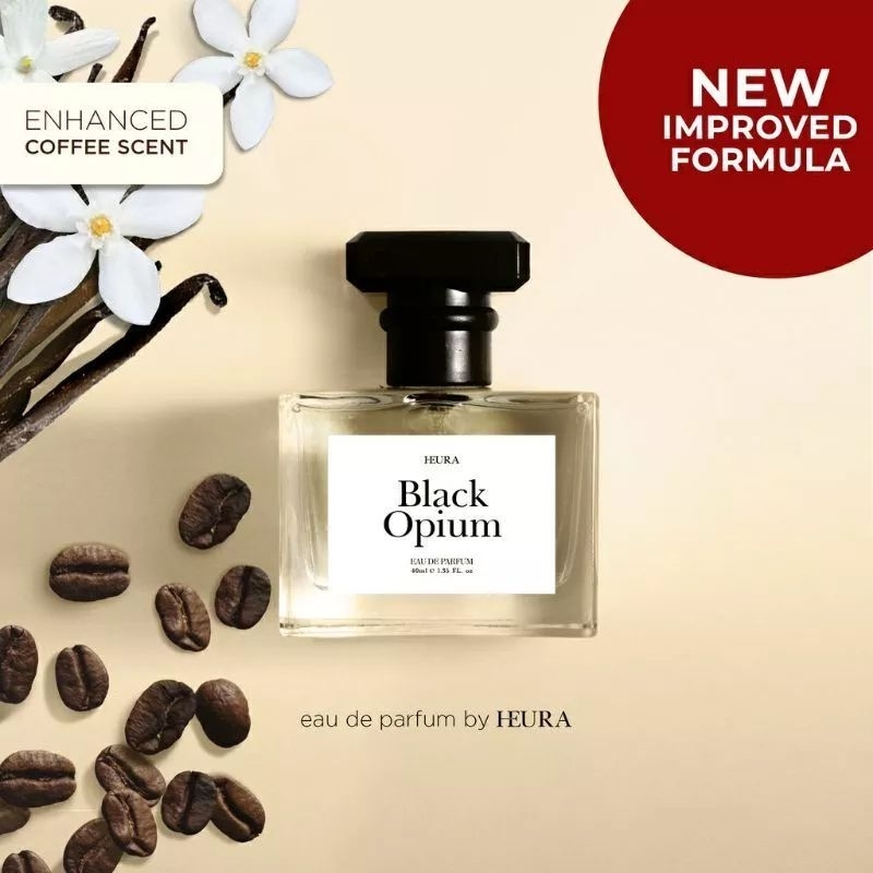 PARFUM WANITA / PRIA HEURA BLACK OPIUM PARFUM TERLARIS NO. 1 WANGI TAHAN LAMA HEURA PARFUME 25 ML