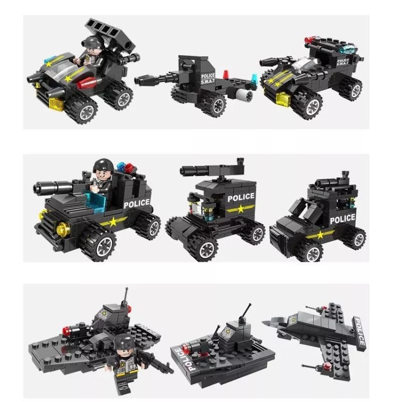 JOFESTORE88 X FerenHongXia PIONEER ISI 500 PCS CITY ROBOT POLISI MAINAN BRICK BLOCK