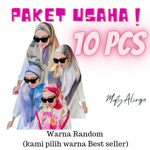 PAKET USAHA 10pc HIJAB MOTIF VOAL BESTSELLER