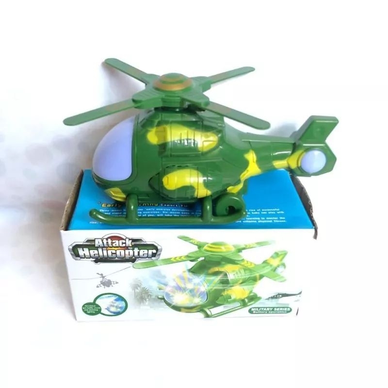 JOFESTORE88 X FerenHongXia MAINAN ATTACK HELICOPTER MAINAN ROBOT DENGAN MUSIK LAMPU