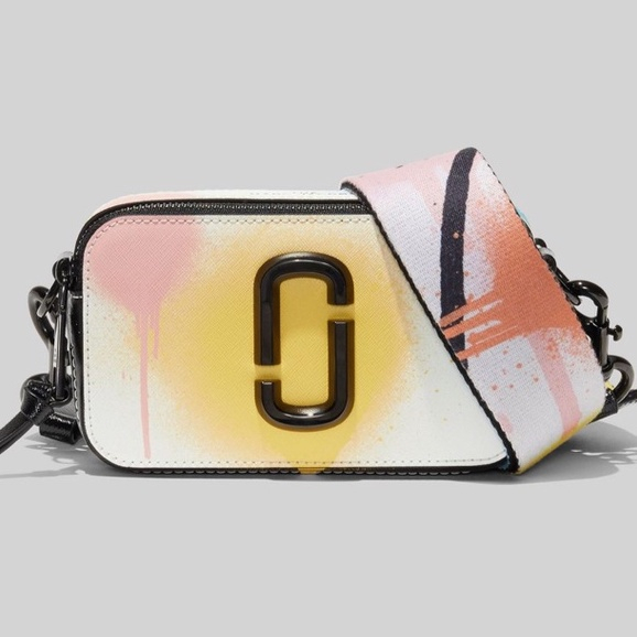 TAS WANITA THE white multi rainbow CROSSBODY TAS SELEMPANG SHOULDER BAG / TAS KULIT WANITA / CAMERA BAG