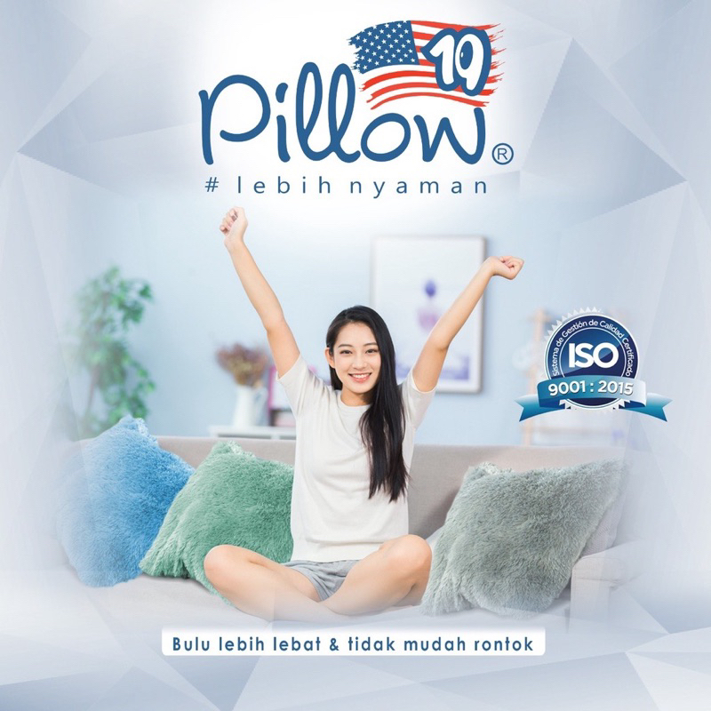 109 Pillow Bantal Sofa Polos  Putih berat Berbahan 100% Silicon Ukuran 40X40cm ORI 100%