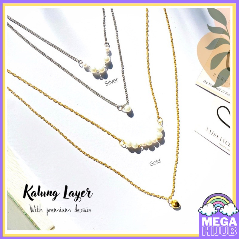 Kalung Rantai mutiara / Kalung Rantai Layer