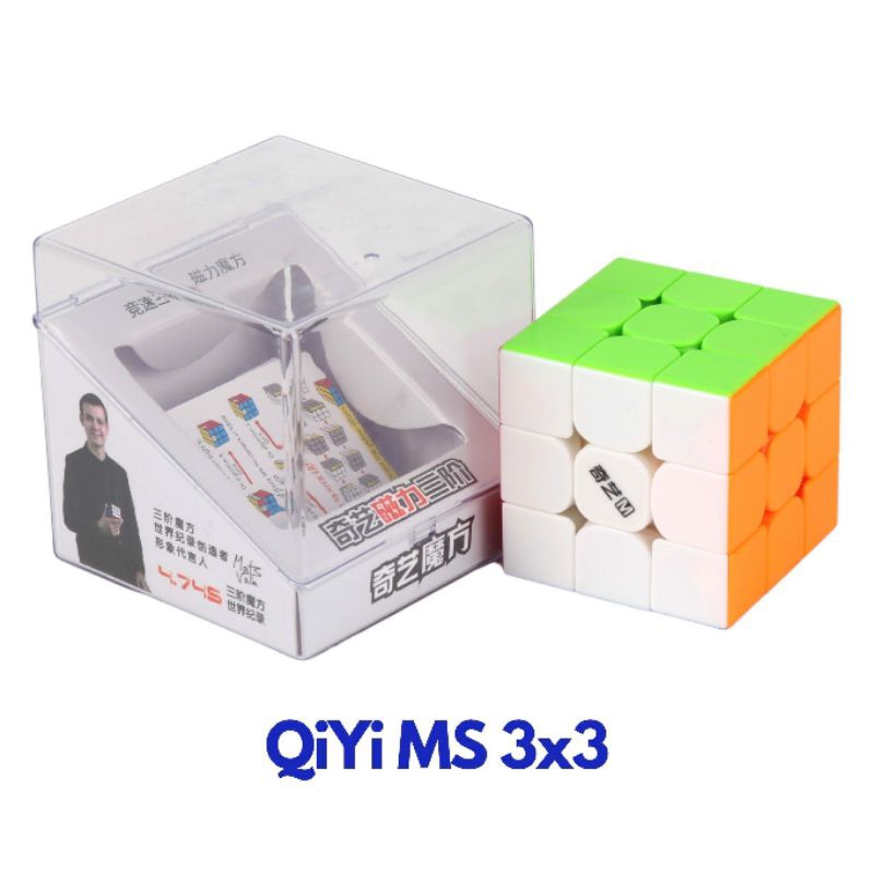 Rubik 3x3 Qiyi MS 3x3 MAGNETIC Stickerless ORIGINAL qy